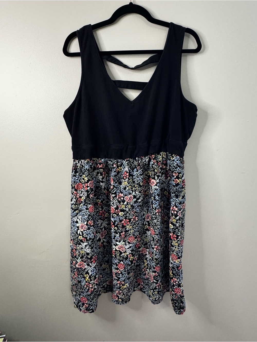torrid Black Top with Floral Mini Dress